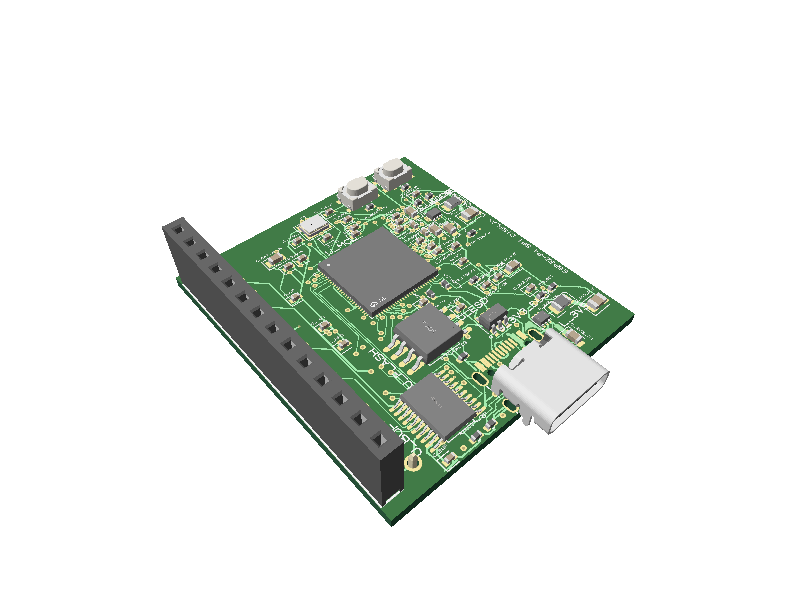 3D preview of the SPI display webcam interceptor board